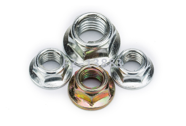 GB6187 carbon steel all metal hexagon flange face locking nut self-locking screw cap non-slip check nut