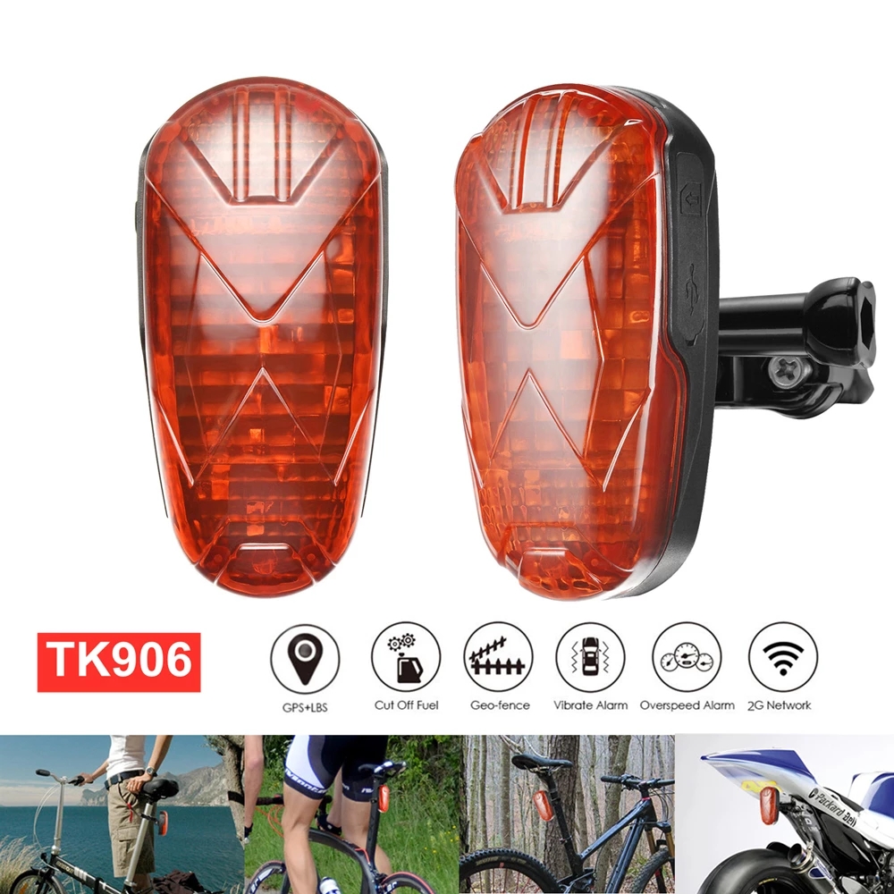 Bicycle GPS Tracker TK906 Locator Long Standby Time Waterproof SOS Overspeed Alarm Bike Tracking Lifetime Free Platform