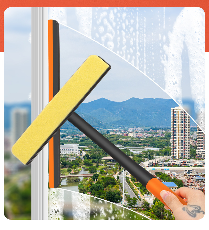 Tiktok Same Glass Brush and Scratch Three-in-One Multifunctional Car Window Shade Cleaning Brush Window Wiper Blade Tools Wholesale
