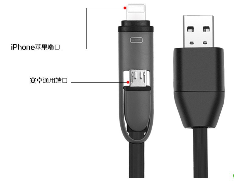 Mobile phone universal GPS data line creative 2-1 USB data charging line locator tracker Mobile phone universal GPS data line creative 2-1 USB data charging line locator tracker