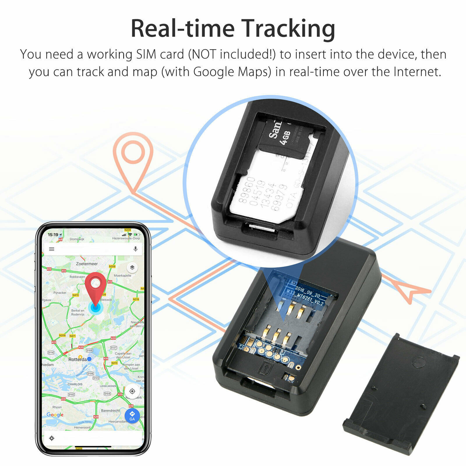 Hot Pet GPS Tracker Mini GPS Tracke Children Elderly Anti-Lost Device Strong Magnetic GF07 Locator