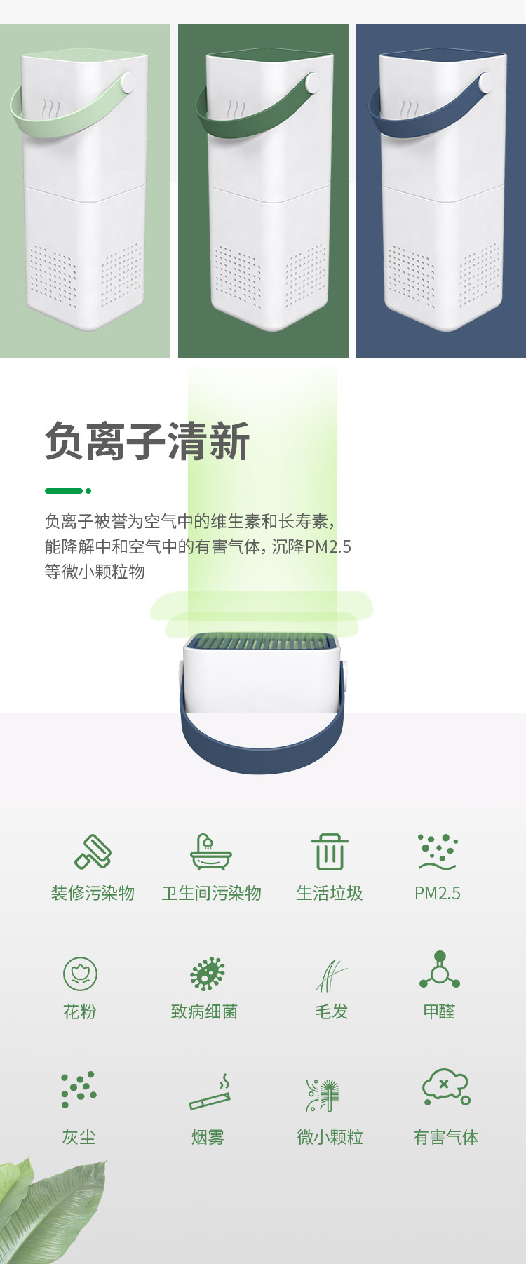 New Car Air Purifier Household USB Photocatalyst Anion Generator Deodorizer Creative Customization