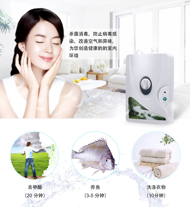 Cross-Border Fruit and Vegetable Disinfection Machine Household Active Oxygen Dish-Washing Machine Fruit and Vegetable Cleaning Purifier Ozone Generator Factory Wholesale
