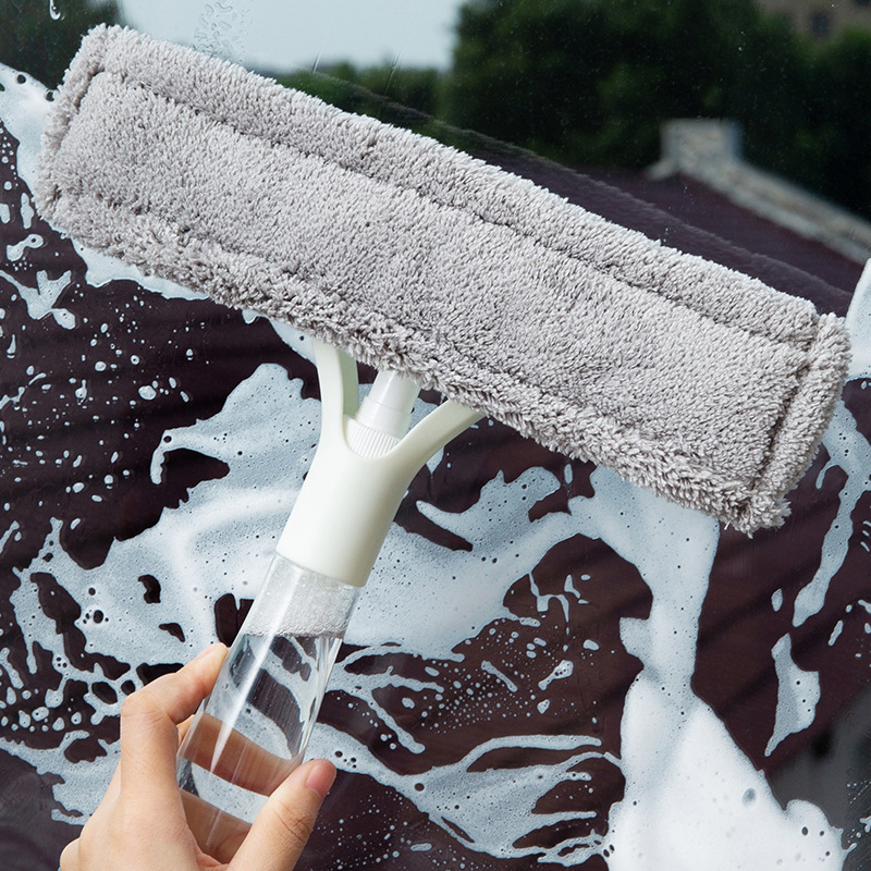Multifunctional Household Water Spray Double-Sided Glass Wiper Car Toilet Bathroom Cleaning Wiper