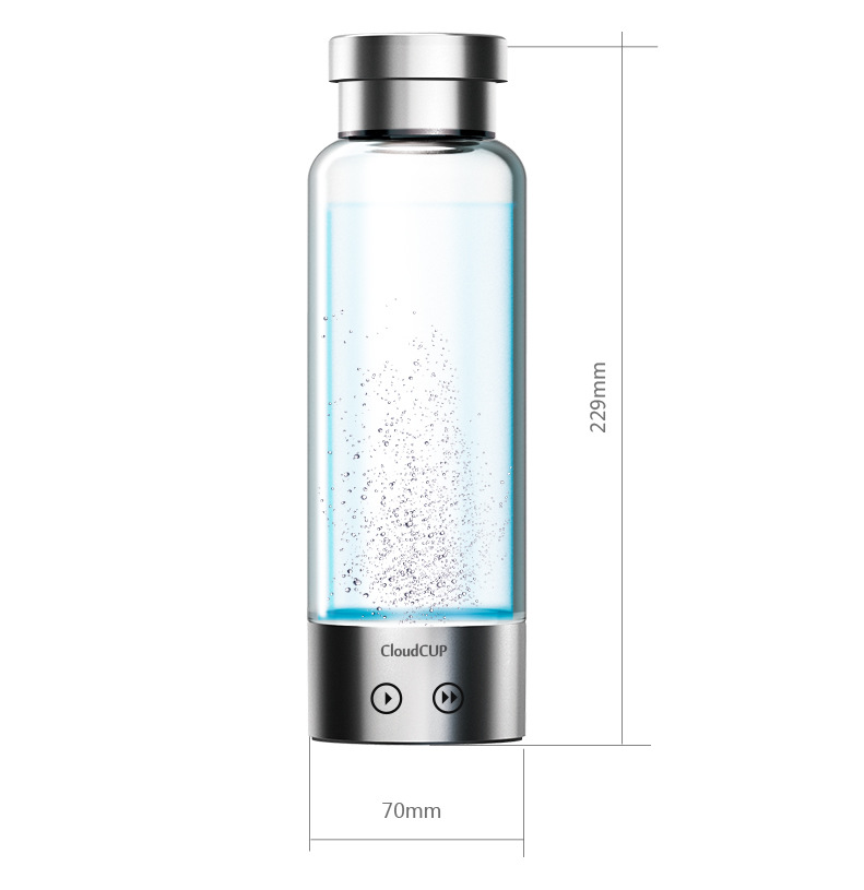 New Hydrogen-Rich Electrolytic Water Cup Japan Hydrogenrich Water Cup Negative Ion Generator Portable Smart Health Glass Water Cup