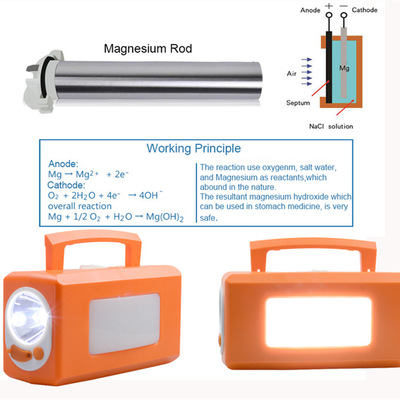 Outdoor hydrodynamic battery strong light flashlight mine lamp sea water generator lamp seismic emergency lamp
