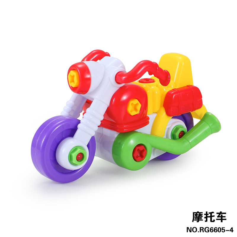 Educational Disassembly and Assembly Car Aircraft Plastic Building Blocks Infant Early Education DIY Screw Nut Assembly Children&#039;s Toys
