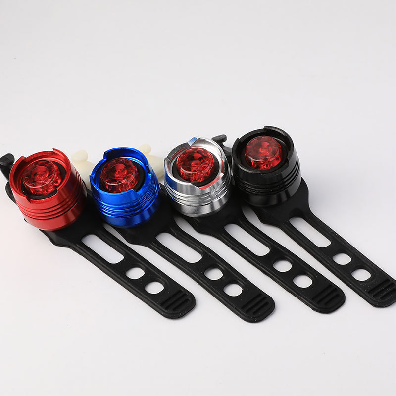 LED Aluminum Alloy Taillight Bright Ruby Light Safety Alarm Lamp Helmet Light Bicycle Frog Light Equipment