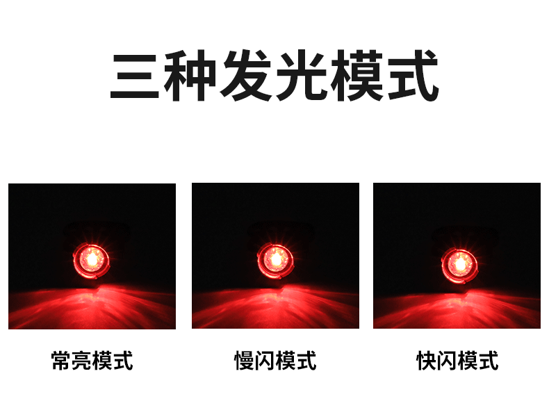 LED Aluminum Alloy Taillight Bright Ruby Light Safety Alarm Lamp Helmet Light Bicycle Frog Light Equipment