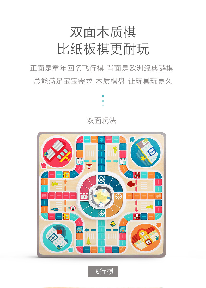 Aeroplane Chess Multi-Function Game Qi Disk Parent-Child Interaction Toys Puzzle the Motor City Checkers Children's Board Game