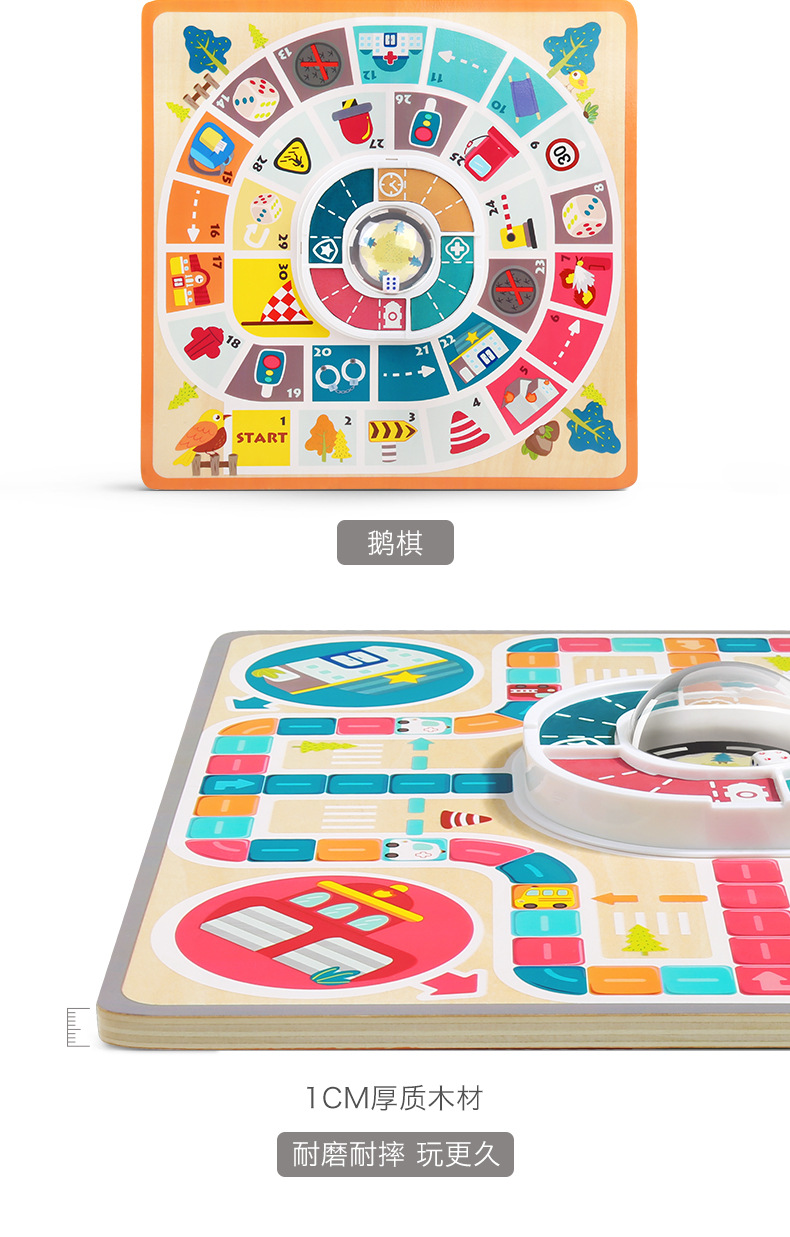 Aeroplane Chess Multi-Function Game Qi Disk Parent-Child Interaction Toys Puzzle the Motor City Checkers Children's Board Game