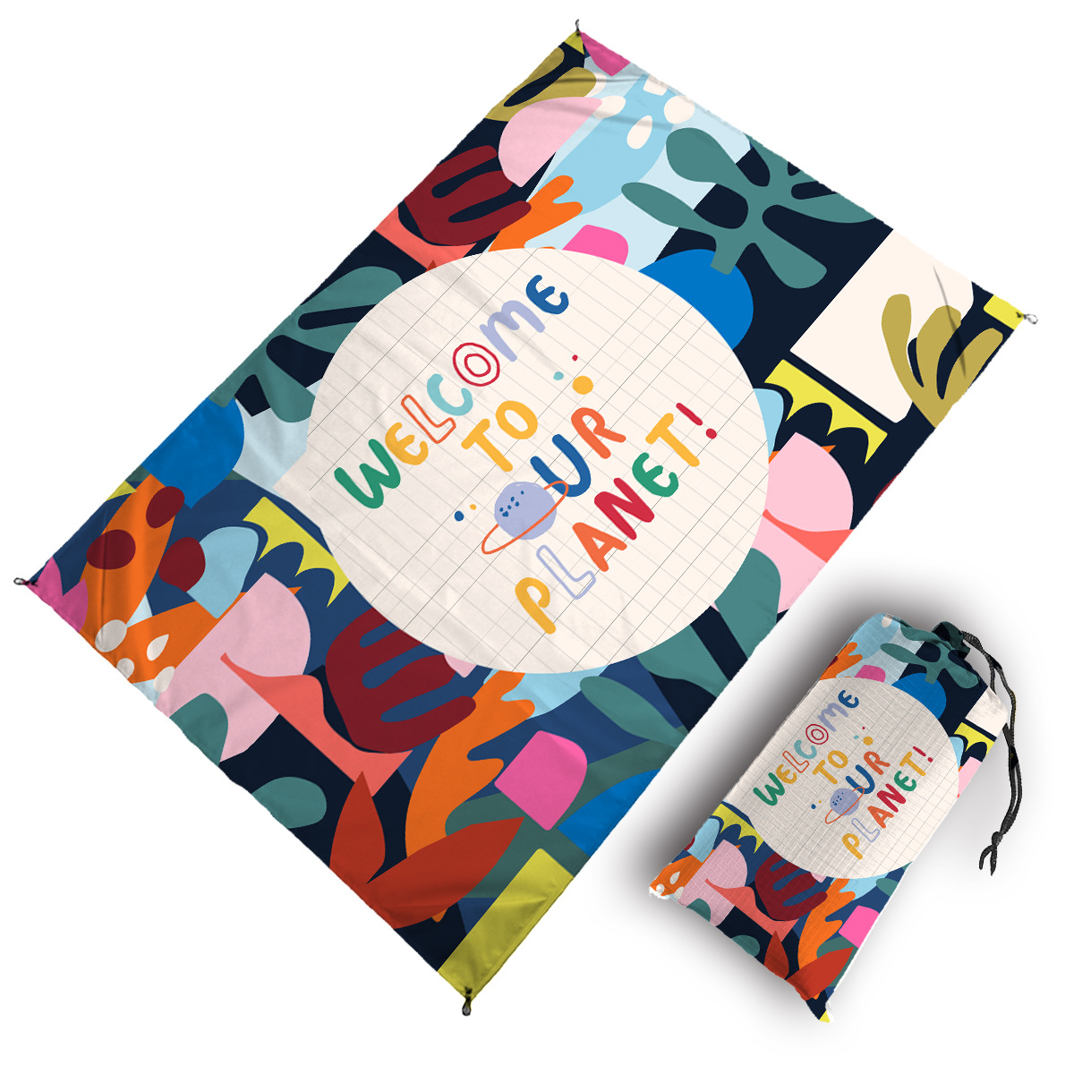 2021 New Beach Mat Outdoor Color Digital Printing Picnic Mat Beach Mat Waterproof Ground Cloth Support Customization