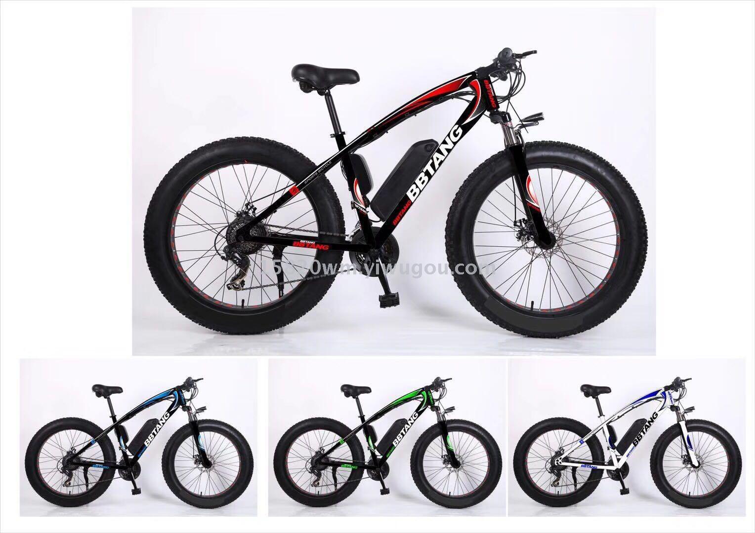 E-bike electric mountain bicycle snow fat tires battery motor