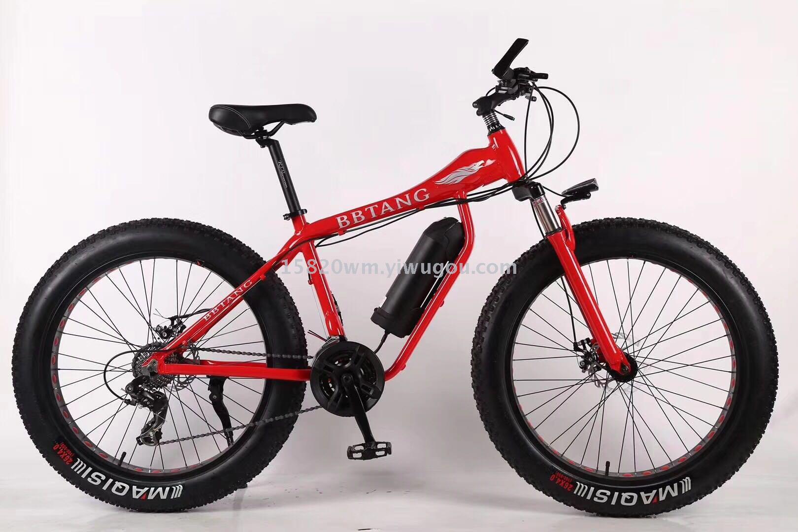 E-bike electric mountain bicycle snow fat tires battery motor