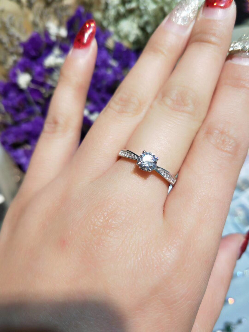 Fashion Korean ring imitation silver ring girl style support live streaming platform