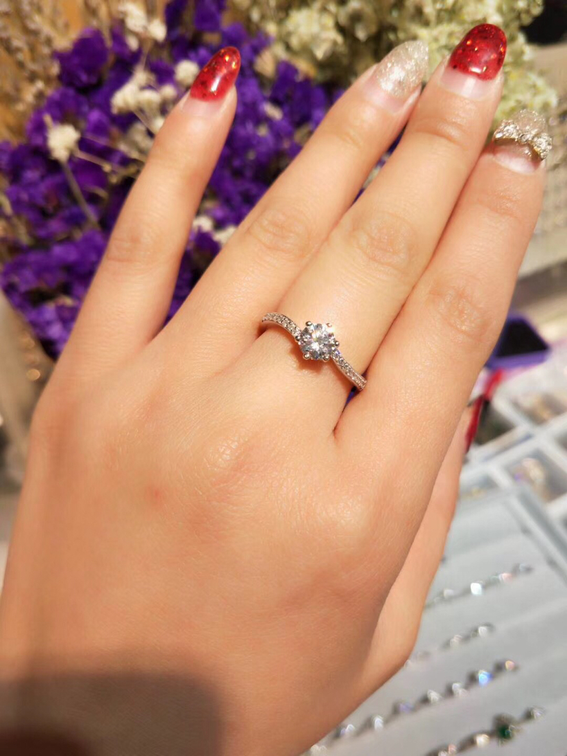 Fashion Korean ring imitation silver ring girl style support live streaming platform