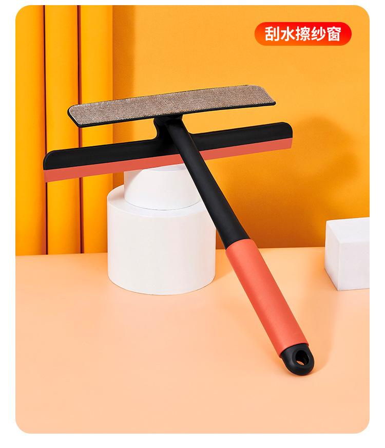 Multifunctional 3-In-1 Window Cleaner Window Cleaner Glass Wiper Blade Cleaning Window Brush Car Window Shade Dusting Brush Glass Fabulous Tool