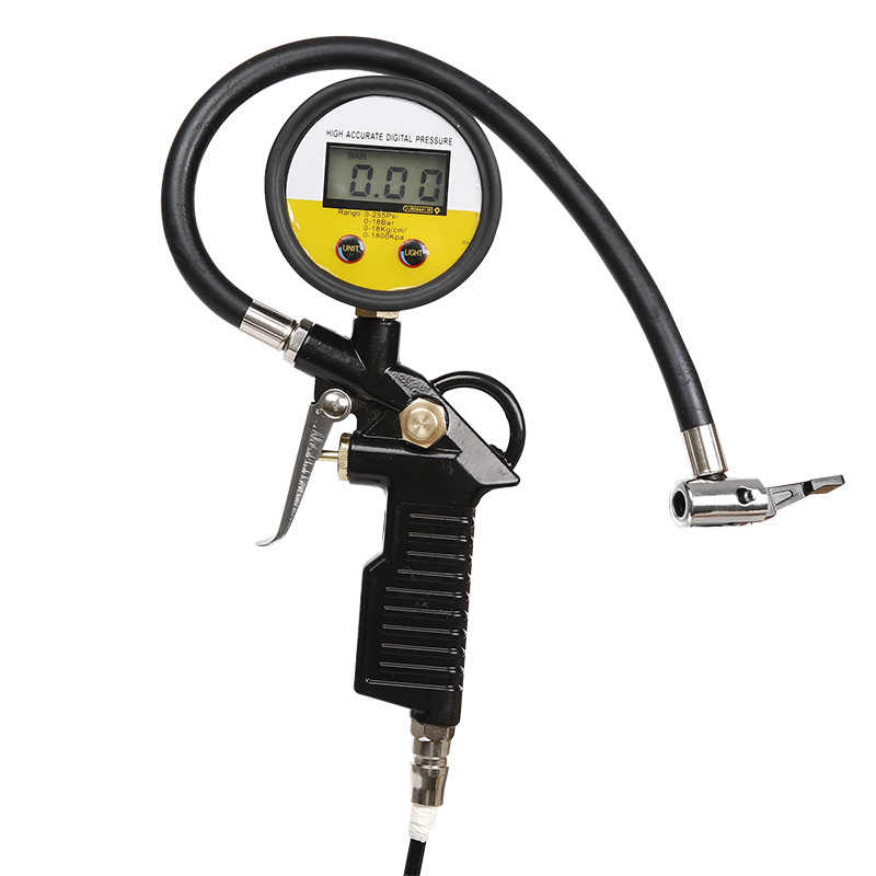 Inflatable Tire Pressure Gun Air Nozzle LeakProof Tire Pressure Gauge Air Pressure Gauge Digital Tire Pressure Detector