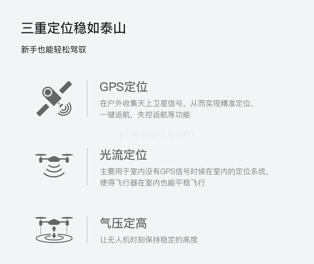 4K pixel hd aerial photography GPS positioning brushless motor professional uav quadcopter aircraft