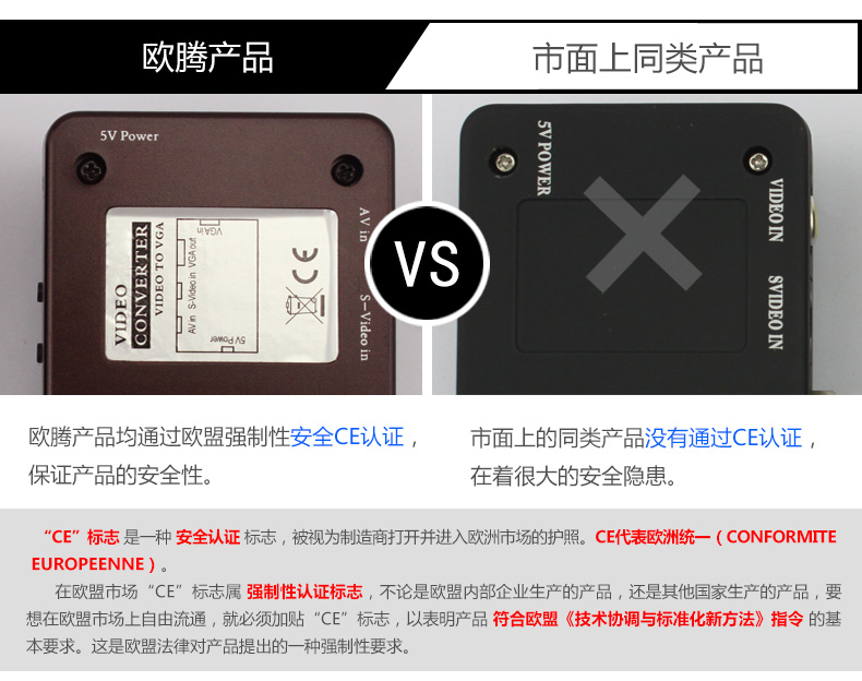 Otten BNC to VGA video converter coaxial S terminal to VGA monitoring host to monitor display