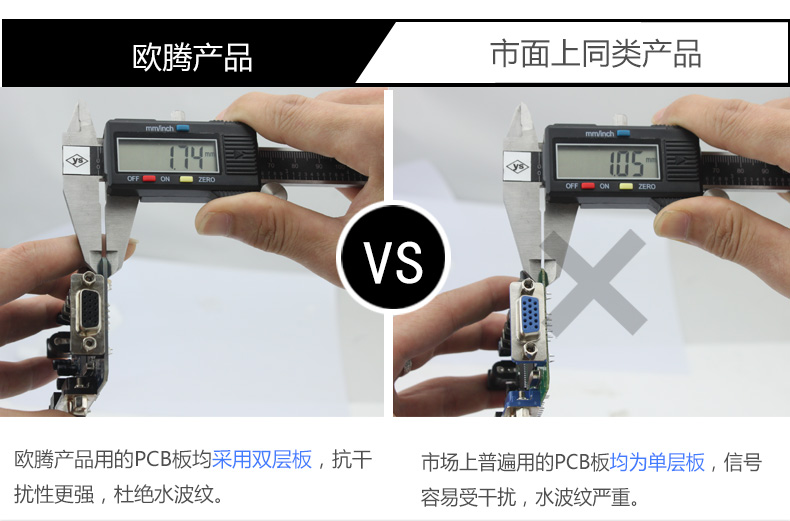 Otten BNC to VGA video converter coaxial S terminal to VGA monitoring host to monitor display