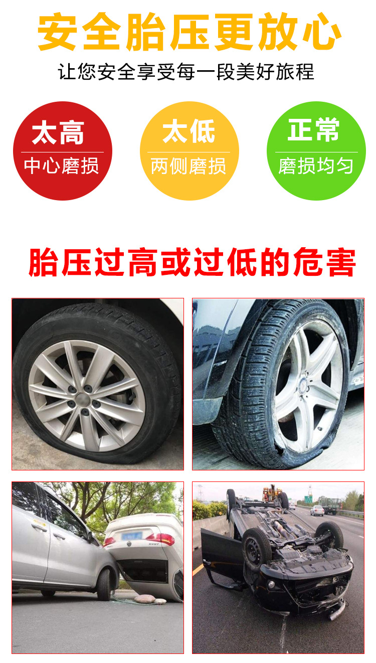 Tire Pressure Gauge Barometer High Precision with Inflatable Car Tire Pressure Monitor Digital Display Tire Pressure Gauge Inflation Inflating Gun