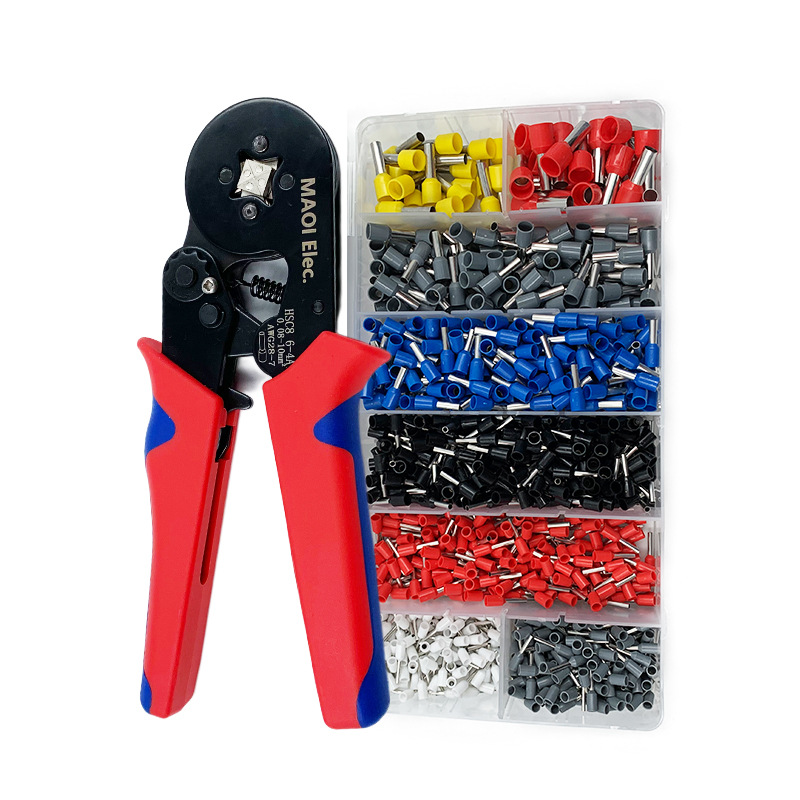 Factory Wholesale Hsc8 6-4a Tubular Terminal Press Pinchers Set Multifunctional Cold Compression Pincers Wire Crimper