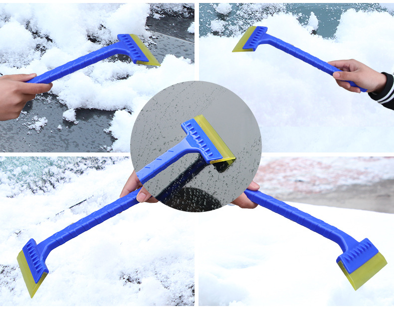 Car Supplies Long Handle Beef Tendon Wiper Snow Shovel Ice Scoop Snow Scrapper with Snow Trough Snow Shovel Does Not Hurt Car Paint R-3111