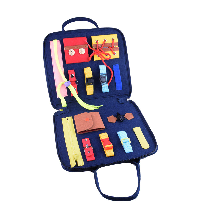 Montessori Clothing Handbag Teaching Aids Busy Board 0.21 Storage Children&#039;s Educational Fine Motor Training Kindergarten Toys