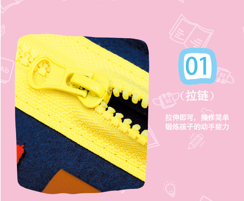 Montessori Clothing Handbag Teaching Aids Busy Board 0.21 Storage Children's Educational Fine Motor Training Kindergarten Toys