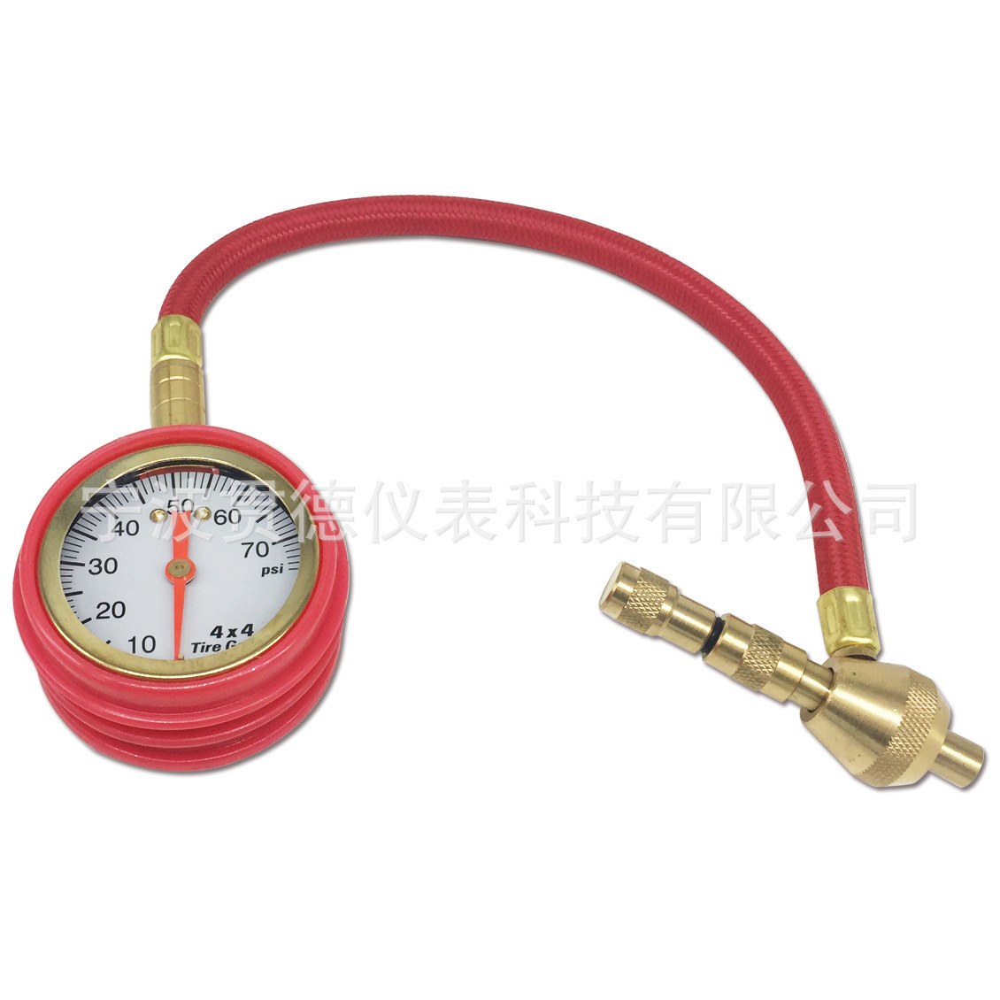 Tire Pressure Gauge with Leather Tube Mechanical Tire Pressure Gauge Tire Pressure Detection with Decompression