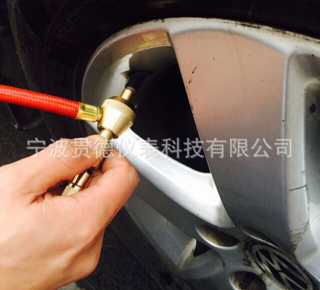 Tire Pressure Gauge with Leather Tube Mechanical Tire Pressure Gauge Tire Pressure Detection with Decompression