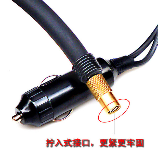 The car pump air pump automobile air pump cylinder tire pressure gauge electric portable gas pump metal copper core.
