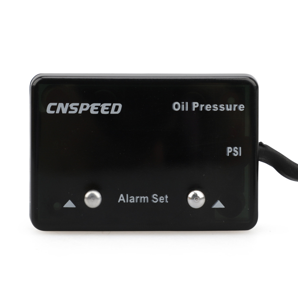 Oil Pressure Thermometer 12V Universal Racing Car Oil Pressure Gauge 0~8Bar Digital Display Red LightBlue Light Meter