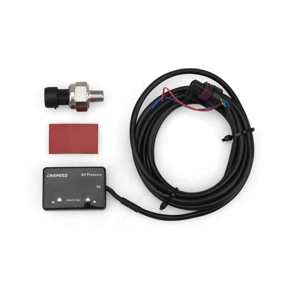 Oil Pressure Thermometer 12V Universal Racing Car Oil Pressure Gauge 0~8Bar Digital Display Red LightBlue Light Meter