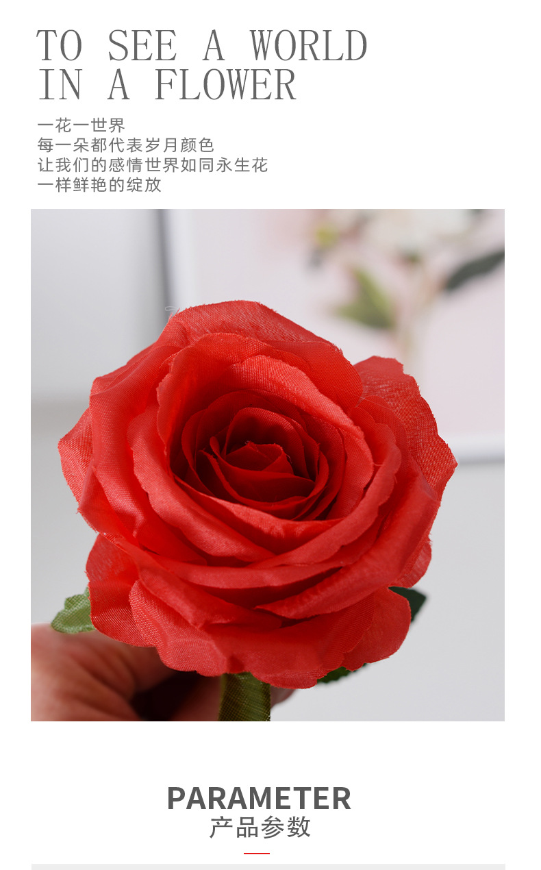 Internet Celebrity Bounce Ball Rose Bouquet Night Market Stall Qixi Festival Valentine 'S Day Short Support Thick Pen Artificial Rose