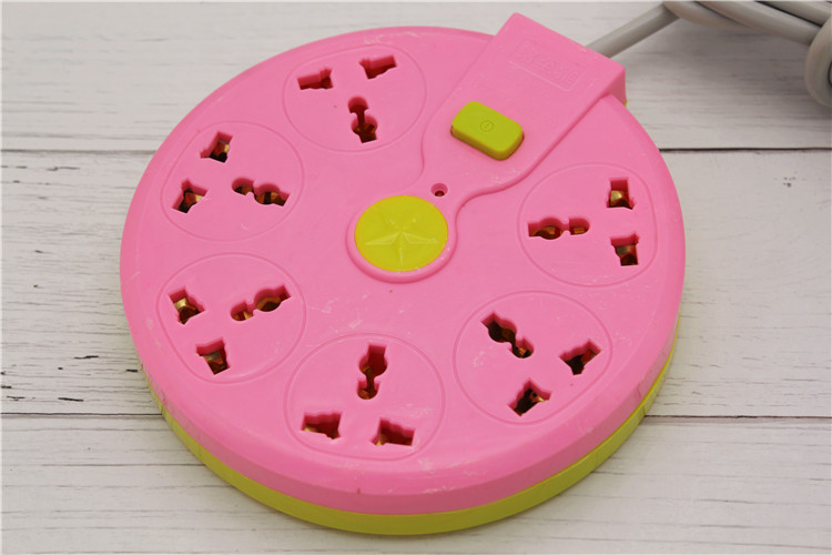 Electric socket board circular plug plastic mobile terminal board all three hole socket wholesale yiwu daily necessities