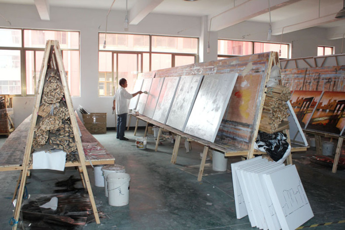 "Factory direct" wholesale supply 100x100 Terminal landscape pure hand-painted oil painting