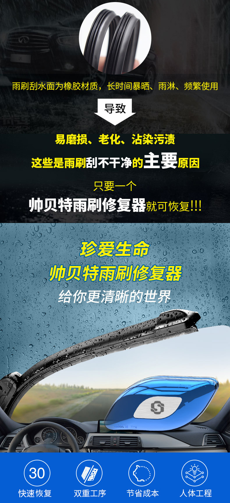 Shuaibei Wiper Repair Device Wiper Rubber Strip Repair Device Genuine Car Supplies Wiper Repair Device