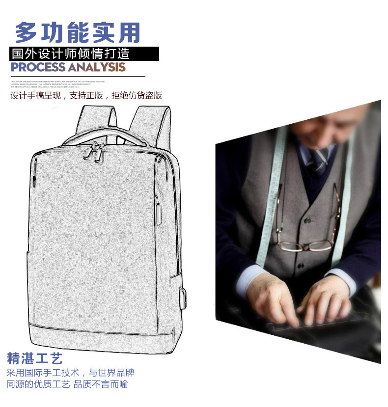 Charging cross-Border USB Computer Backpacks for Business Trips Multifunctional Men's and Women's Business Backpacks And Packs Support Custom L