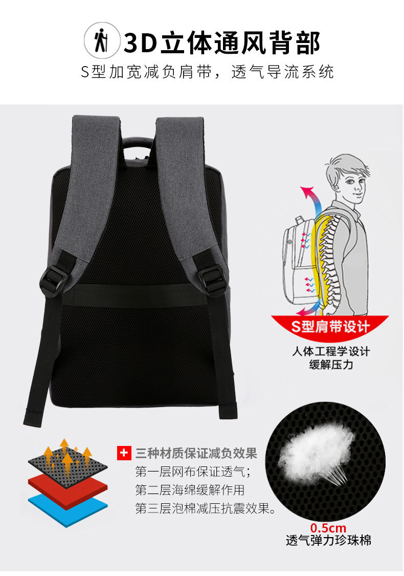 Charging cross-Border USB Computer Backpacks for Business Trips Multifunctional Men's and Women's Business Backpacks And Packs Support Custom L