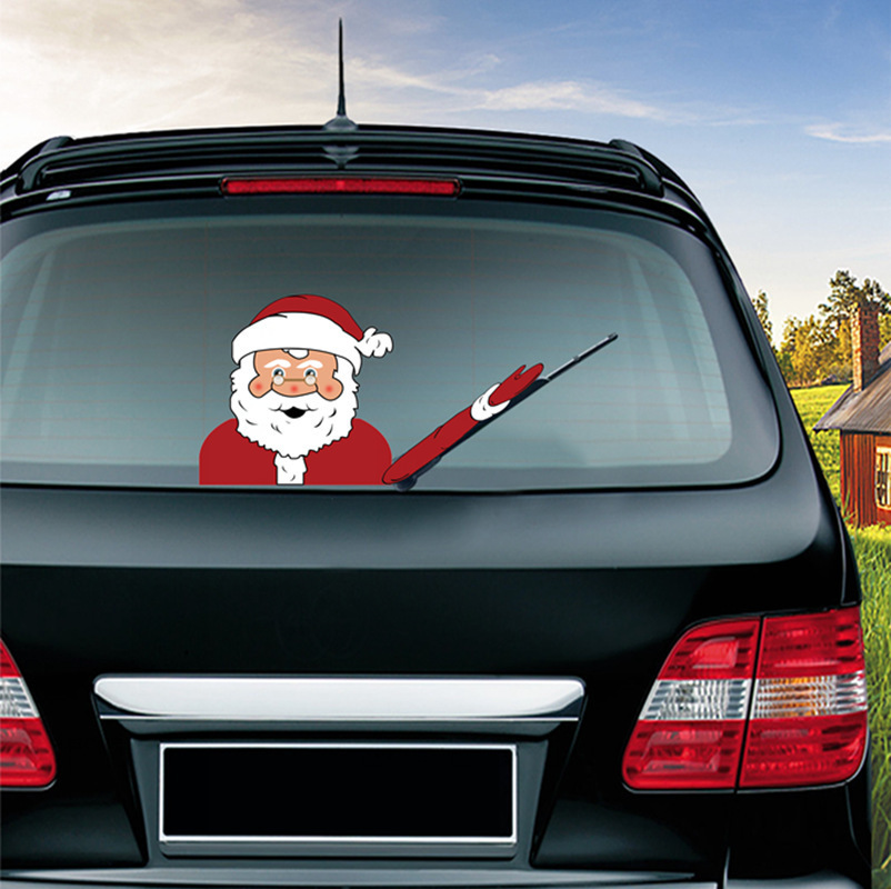 Santa Claus Wiper Sticker Santa Claus Sticker Windshield Wiper for Car Sticker Christmas Wiper Sticker