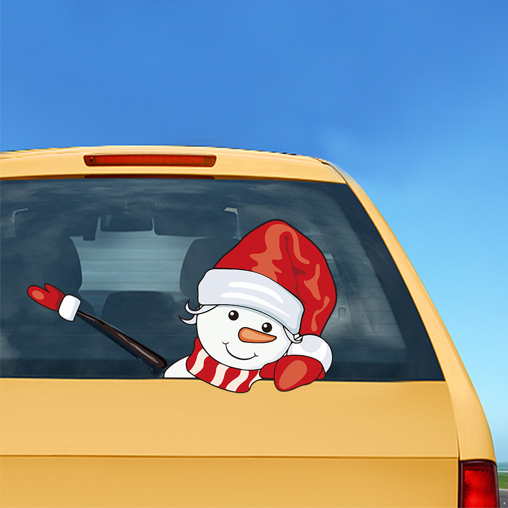 Santa Claus Wiper Sticker Santa Claus Sticker Windshield Wiper for Car Sticker Christmas Wiper Sticker