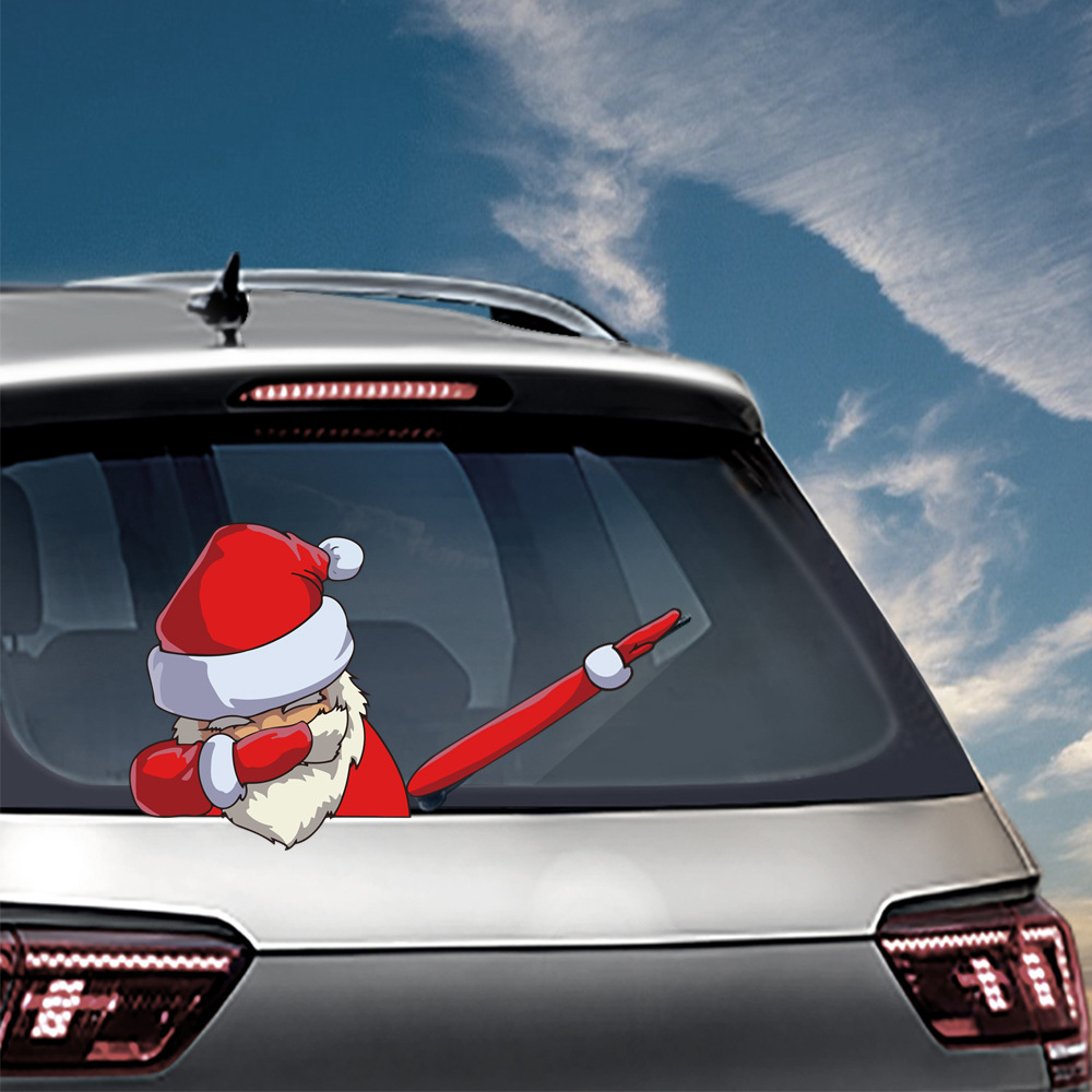 Santa Claus Wiper Sticker Santa Claus Sticker Windshield Wiper for Car Sticker Christmas Wiper Sticker