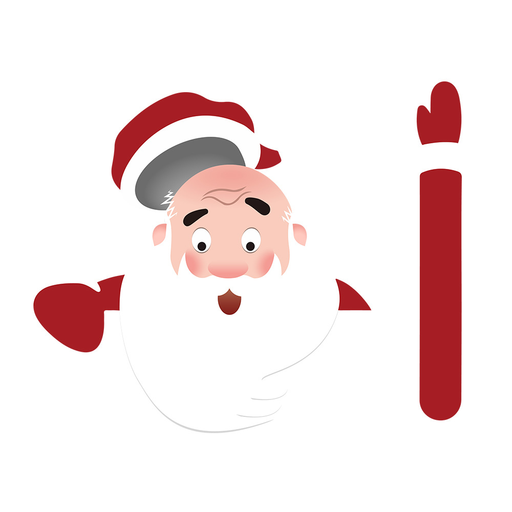 Santa Claus Wiper Sticker Santa Claus Sticker Windshield Wiper for Car Sticker Christmas Wiper Sticker