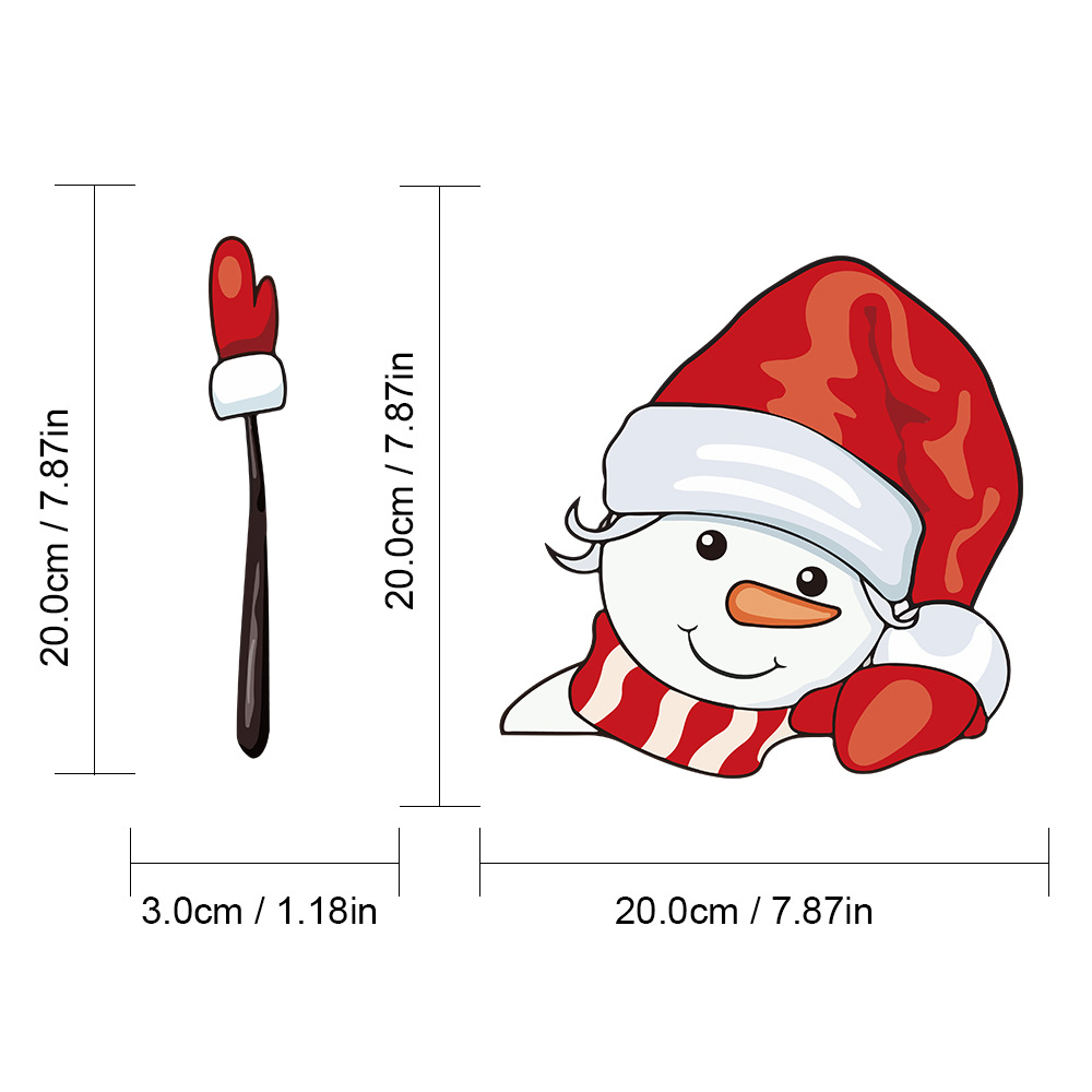 Santa Claus Wiper Sticker Santa Claus Sticker Windshield Wiper for Car Sticker Christmas Wiper Sticker