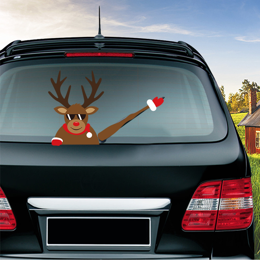 Santa Claus Wiper Sticker Santa Claus Sticker Windshield Wiper for Car Sticker Christmas Wiper Sticker