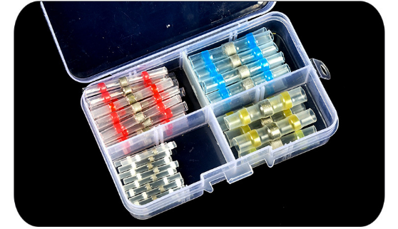50pcs Terminal Thermal Shrinkage Waterproof Solder Ring Terminal Block Combination Boxed Power Cord Connecting Pipe