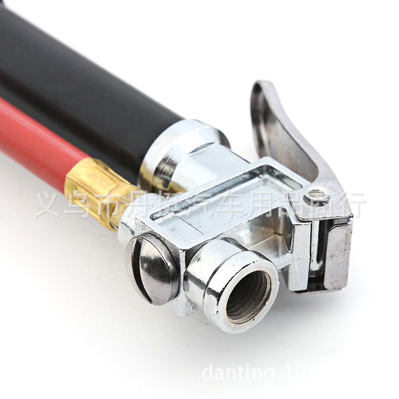 Tire Pressure Gun with Ruler Metal Brass Two-Way Air Nozzle Filling Gauge Digital Display Tire Pressure Gauge Extension Tube