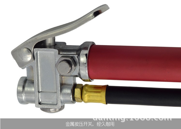 Tire Pressure Gun with Ruler Metal Brass Two-Way Air Nozzle Filling Gauge Digital Display Tire Pressure Gauge Extension Tube
